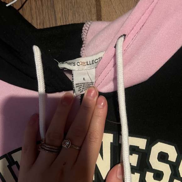 Pink & Black Kindness Hearts Collective Sweater, Never Worn, Size Large - Picture 2 of 3